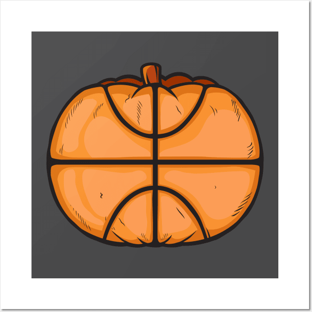 Basketball Pumpkin Head Halloween Wall Art by Candaria